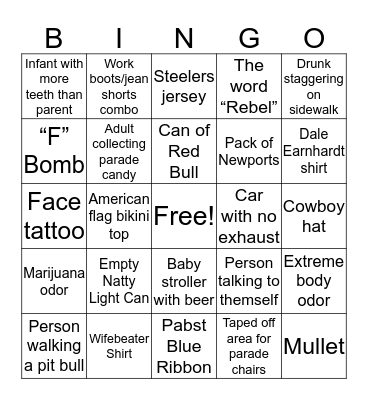 Brockway 4th Bingo Card