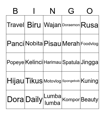 Vlo9er Bingo Card