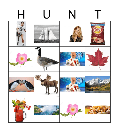 Canadian Scavenger Hunt Bingo Card