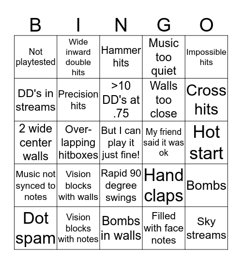 New mapper bingo! Bingo Card