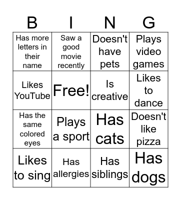 Find Someone Who... Bingo Card