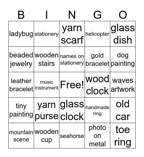 Sawdust Festival Bingo Card