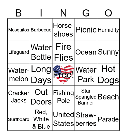 HAPPY 4TH OF JULY Bingo Card