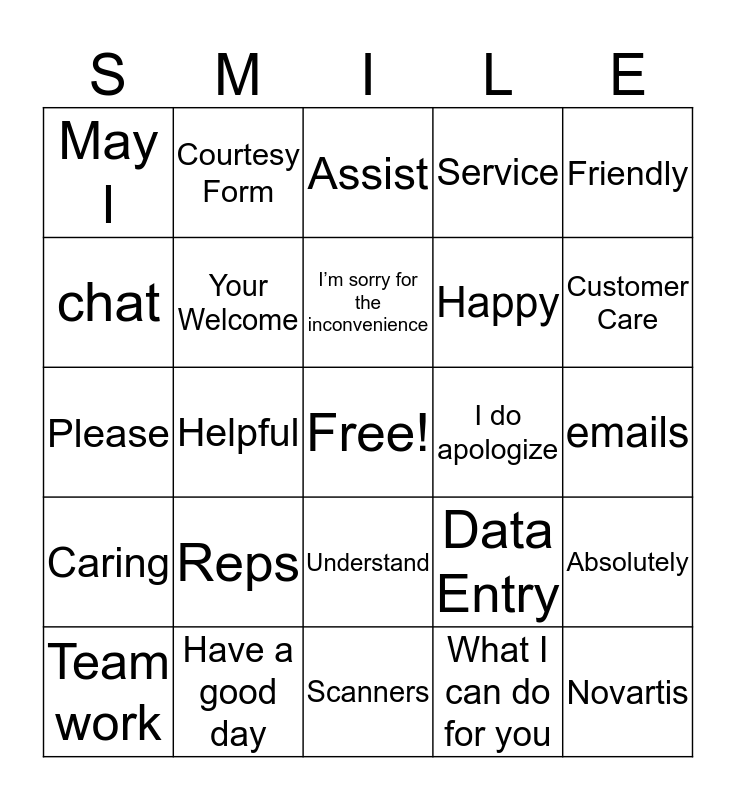 customer-service-bingo-card