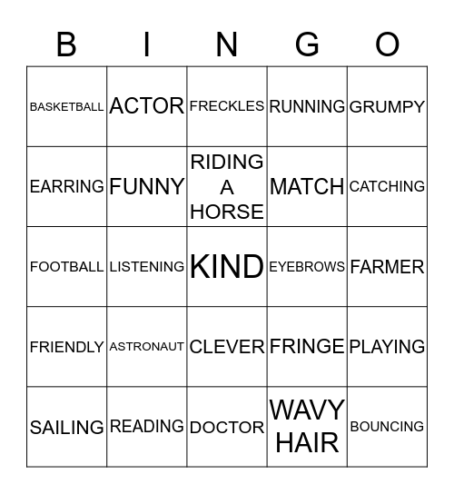 BINGO!! Bingo Card