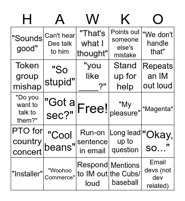The worst. Bingo Card