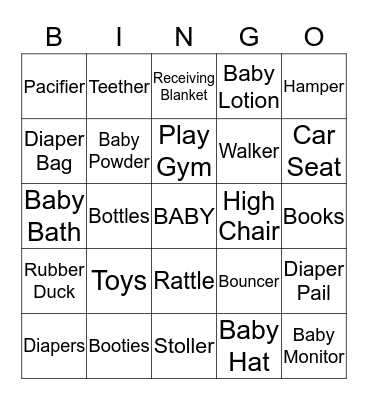 BABY BINGO Card