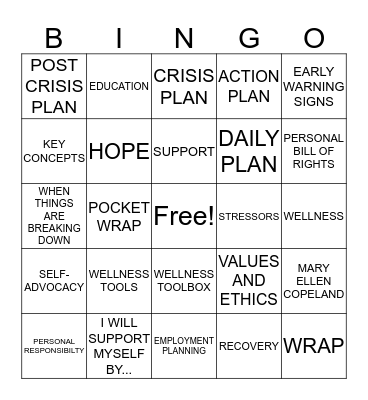 WRAP BINGO Card