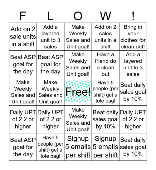 thredUP Walnut Creek- July Incentive Bingo Card