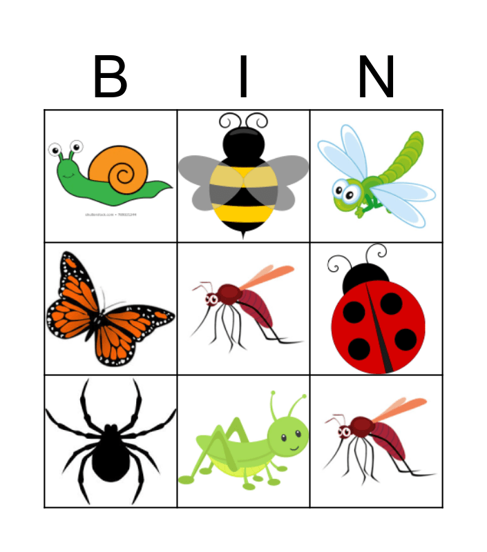 Bug Bingo Game Printable