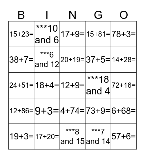 Lesson Seven Bingo Card