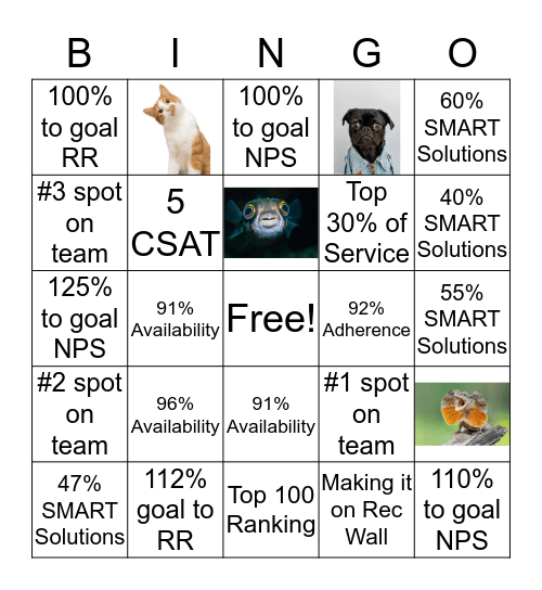 Team 9 Bingo Card