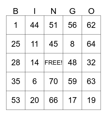 Eve's Birthday Bingo Card