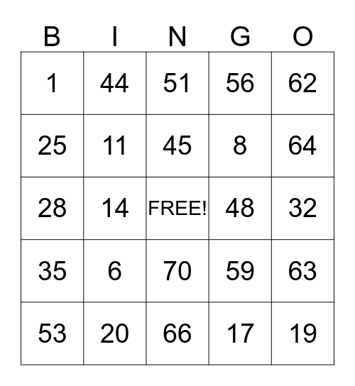 Eve's Birthday Bingo Card