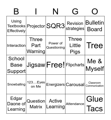 ASK FOR MORE Bingo Card
