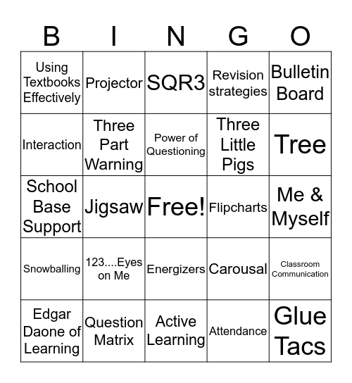 ASK FOR MORE Bingo Card