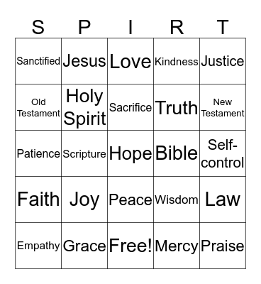 WSS Bible Bingo Card