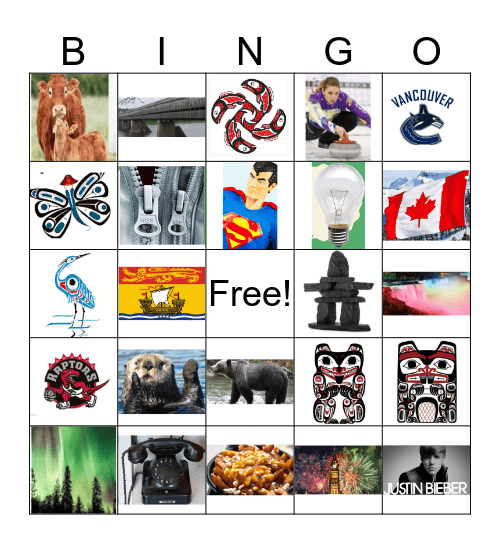 Candian Bingo Card