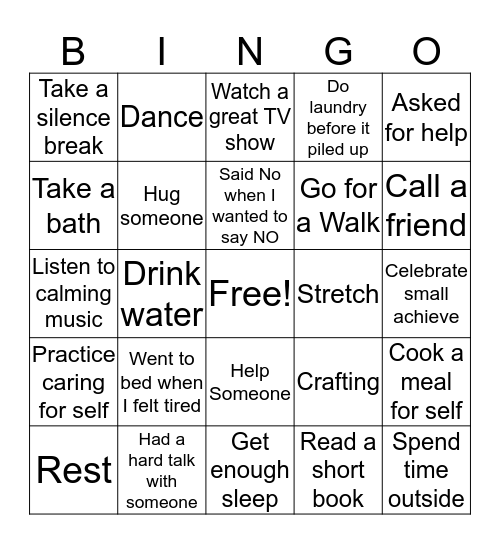 AmeriKare BINGO Card