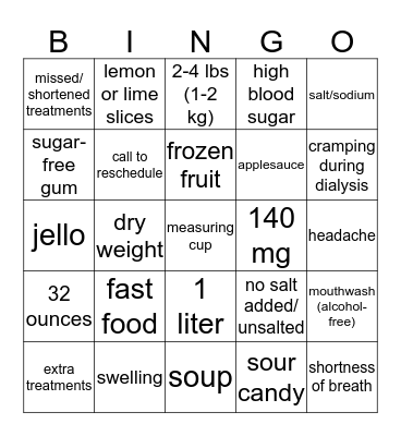 Heart Bingo Card