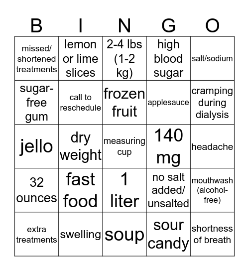 Heart Bingo Card