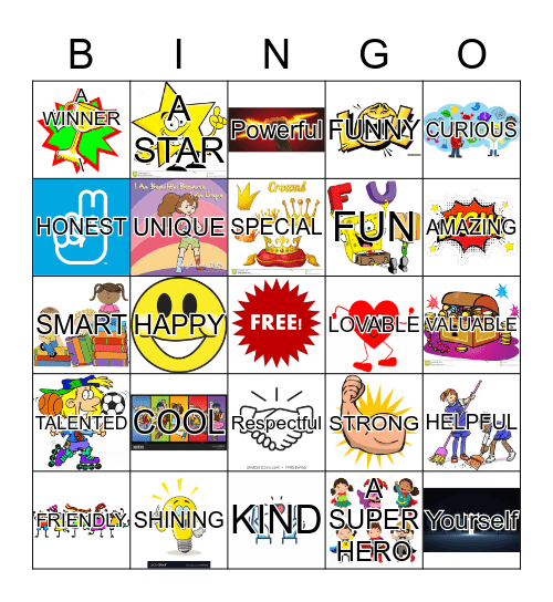 YOU ARE Bingo Card