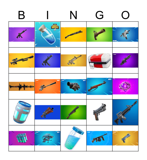 Fortnite Bingo Card