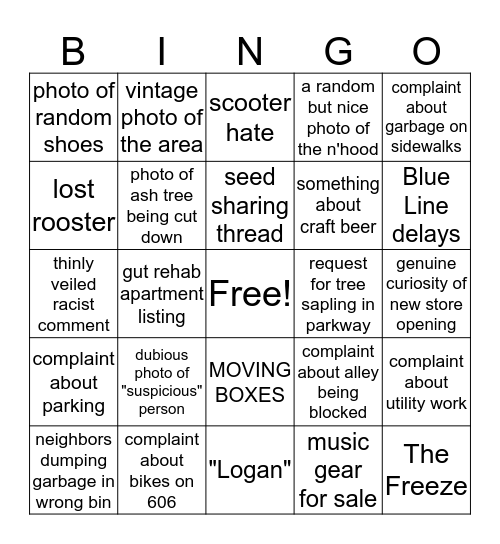 LSQ Community Page Bingo (part two) Bingo Card