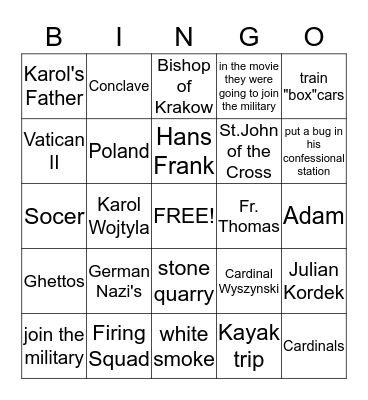 Bingo Card