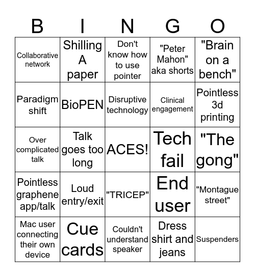 ACES Bingo Card