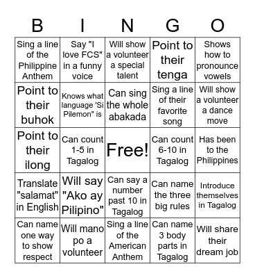 LOLAS vs. BATAS BINGO Card