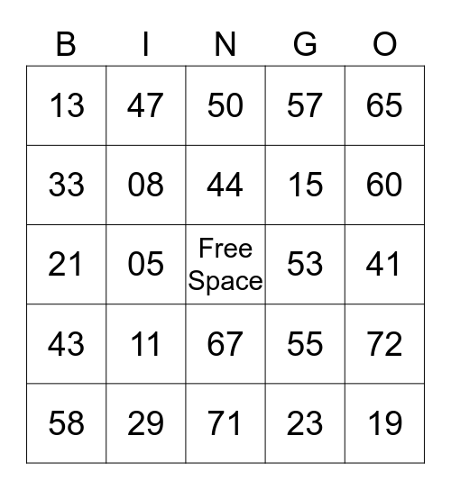 Pony Birthday Bingo Card