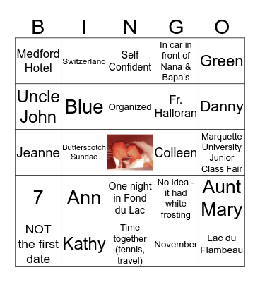 Bobbie and Mike's 60th Anniversary! Bingo Card