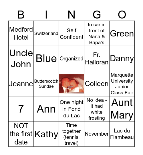 Bobbie and Mike's 60th Anniversary! Bingo Card