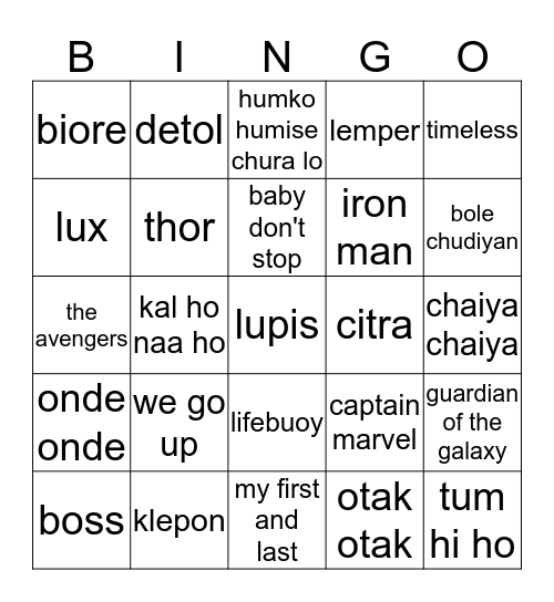 bingo berhadiah Bingo Card