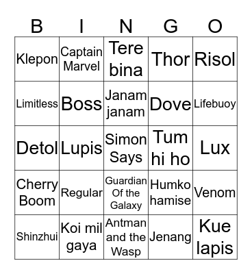 Renata Bingo Card