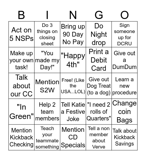 Verve-4th of July BINGO Card