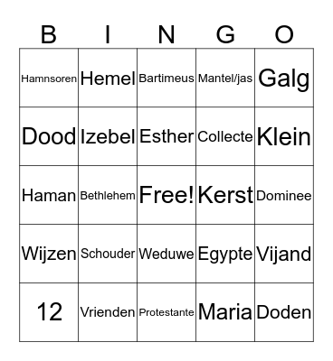 godsdienst Bingo Card