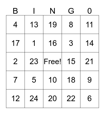 Pizza Ranch Wellness Bingo Card