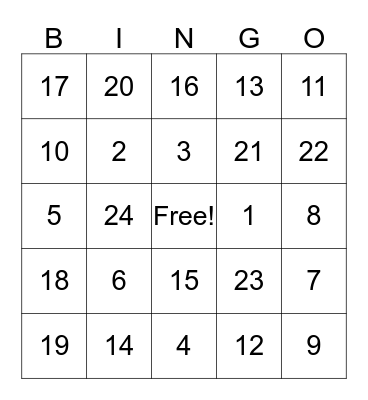 Pizza Ranch Wellness Bingo Card