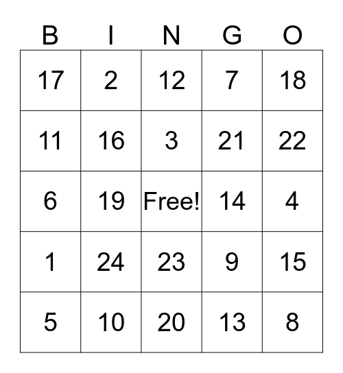 Pizza Ranch Wellness Bingo Card