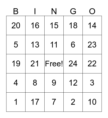 Pizza Ranch Wellness Bingo Card