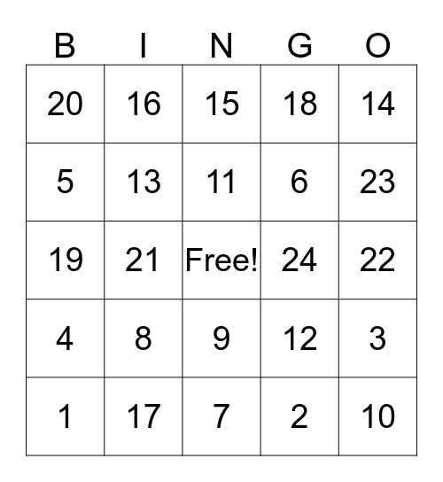 Pizza Ranch Wellness Bingo Card