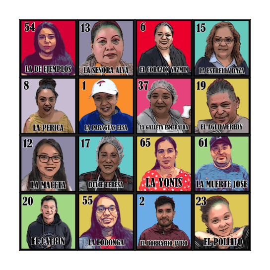 AP SPECIALTIES LOTERIA Bingo Card