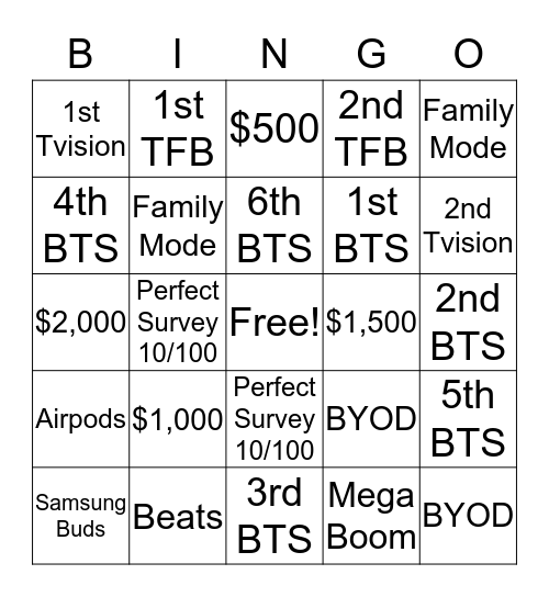 Evanston July Bingo Card