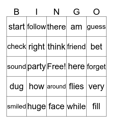 Rory's Bingo Card