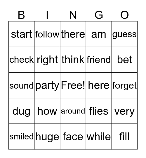 Rory's Bingo Card
