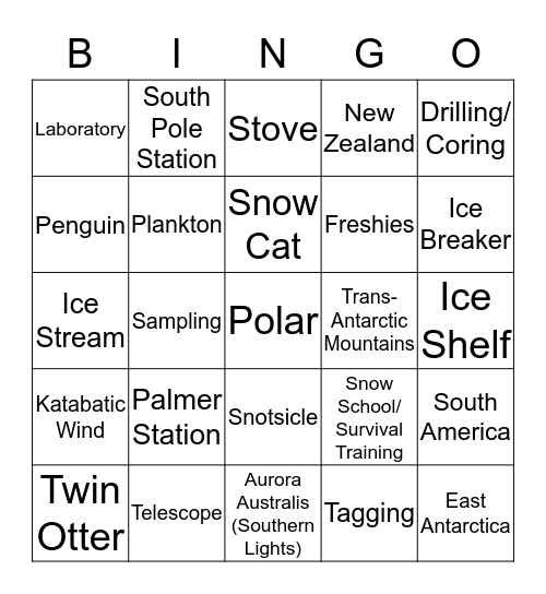 Women's Symposium Bingo Card