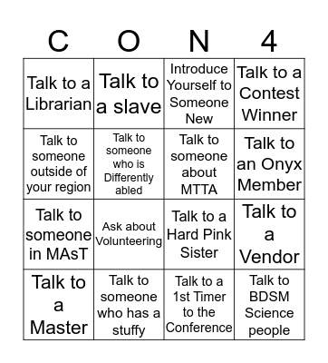 Connect 4 Bingo Card