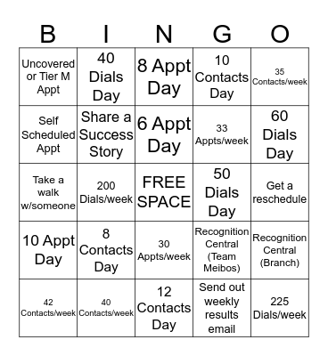 Campaign Bingo Card